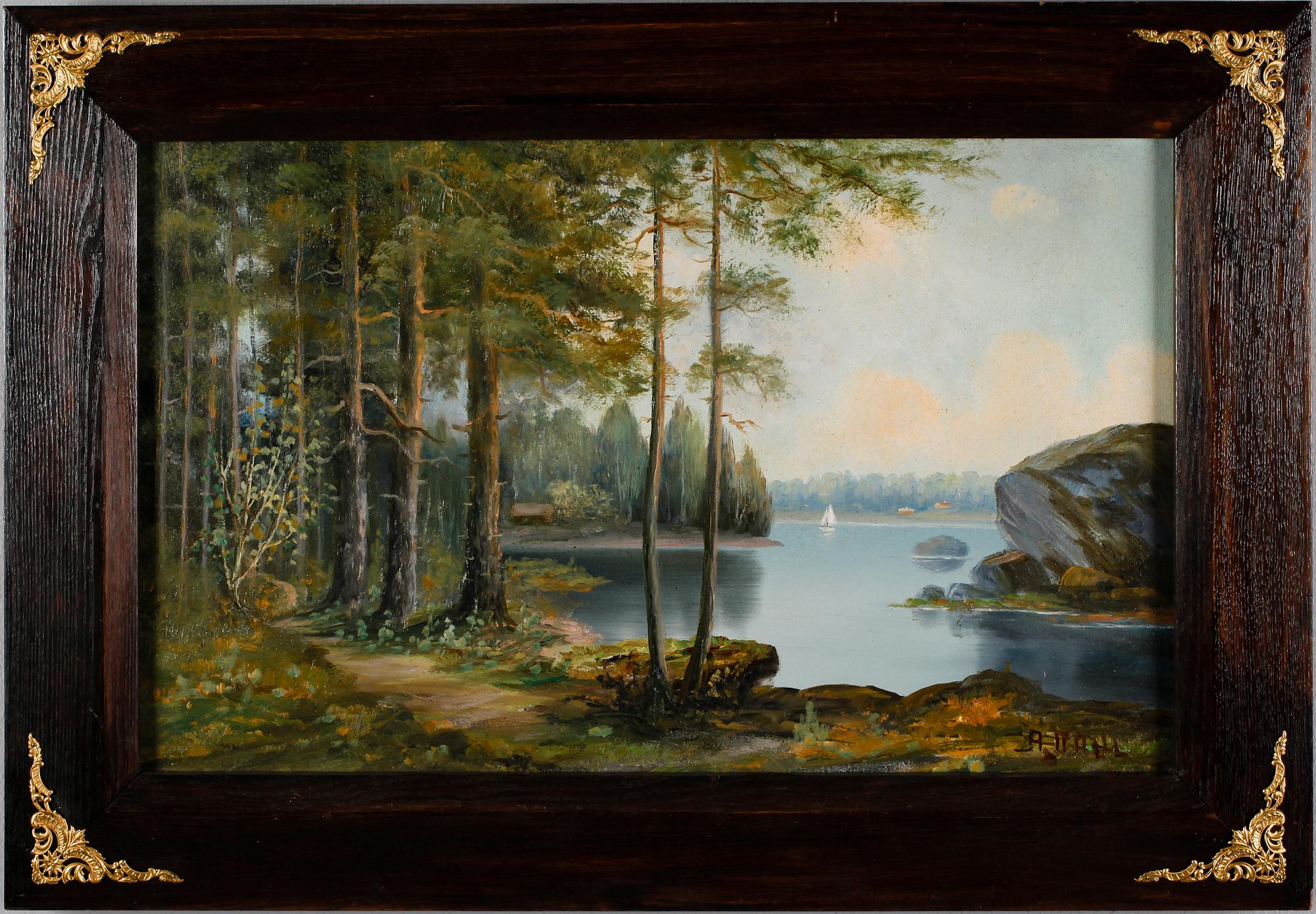 ANSHELM DAHL, olja på duk, signerad.