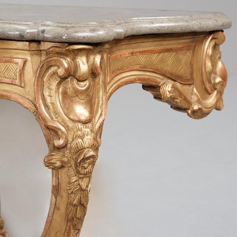 A Swedish Rococo 18th century console table.