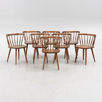 Eight chairs, second half of the 20th century.