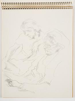 Lotte Laserstein, Sketchbook with approximately 42 drawings, of which 1 is signed.