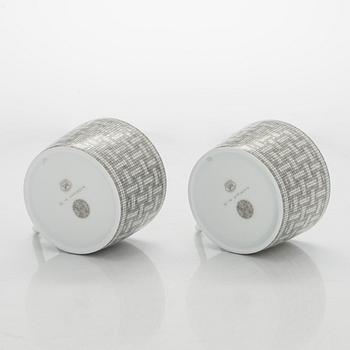 Hermès, koppar med fat, ett par, " Mosaique au 24".