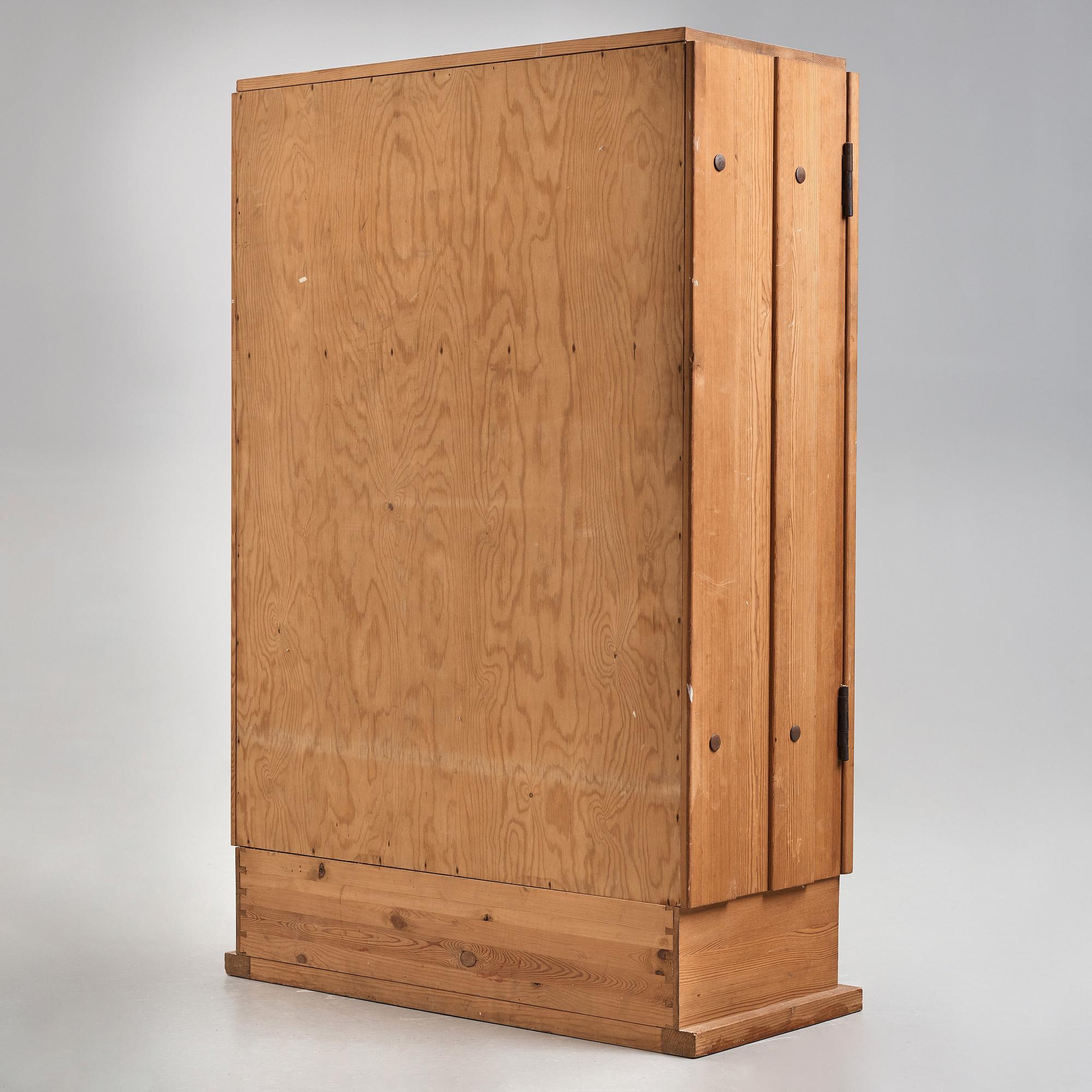 Axel Einar Hjorth, a stained pine cabinet "Lovö", Nordiska Kompaniet, Sweden 1930's.