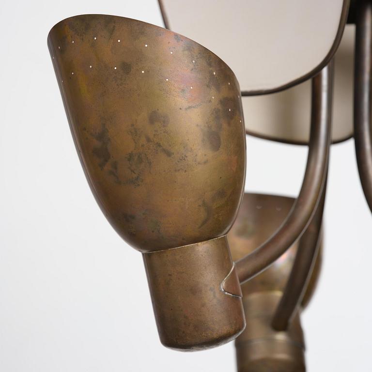 Carl-Axel Acking, taklampa, modell "980", Bröderna Malmströms Metallvarufabrik, Malmö, 1940-tal.