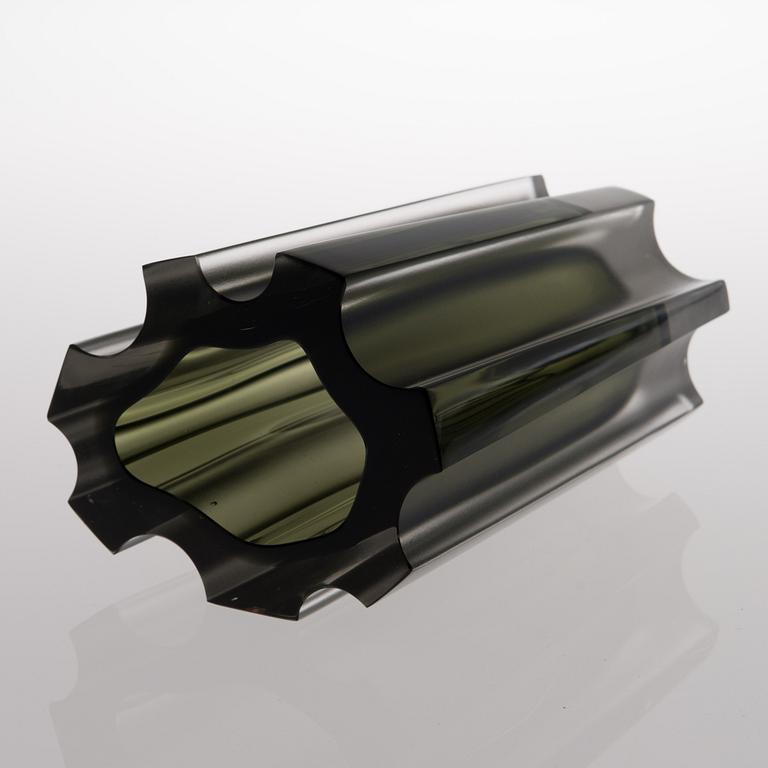 A glass vase signed Tapio Wirkkala -3502, manufactured by Iittala in the 1960s.