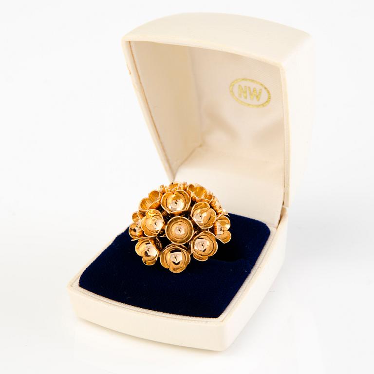 LIISA VITALI, SORMUS, "Kevät", 14K kultaa, Westerback, Helsinki 1967.