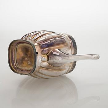 Coffee service, three parts, silver, Kultakeskus Oy, Hämeenlinna 1968-1980.