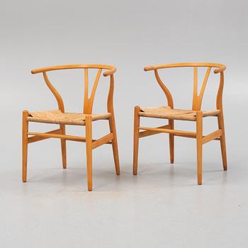 Hans J. Wegner, stolar, ett par, "Y-stolen", modell CH-24, Carl Hansen &  Søn, Danmark.