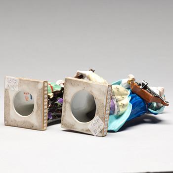 A pair of Berlin porcelain figurines, circa 1900.