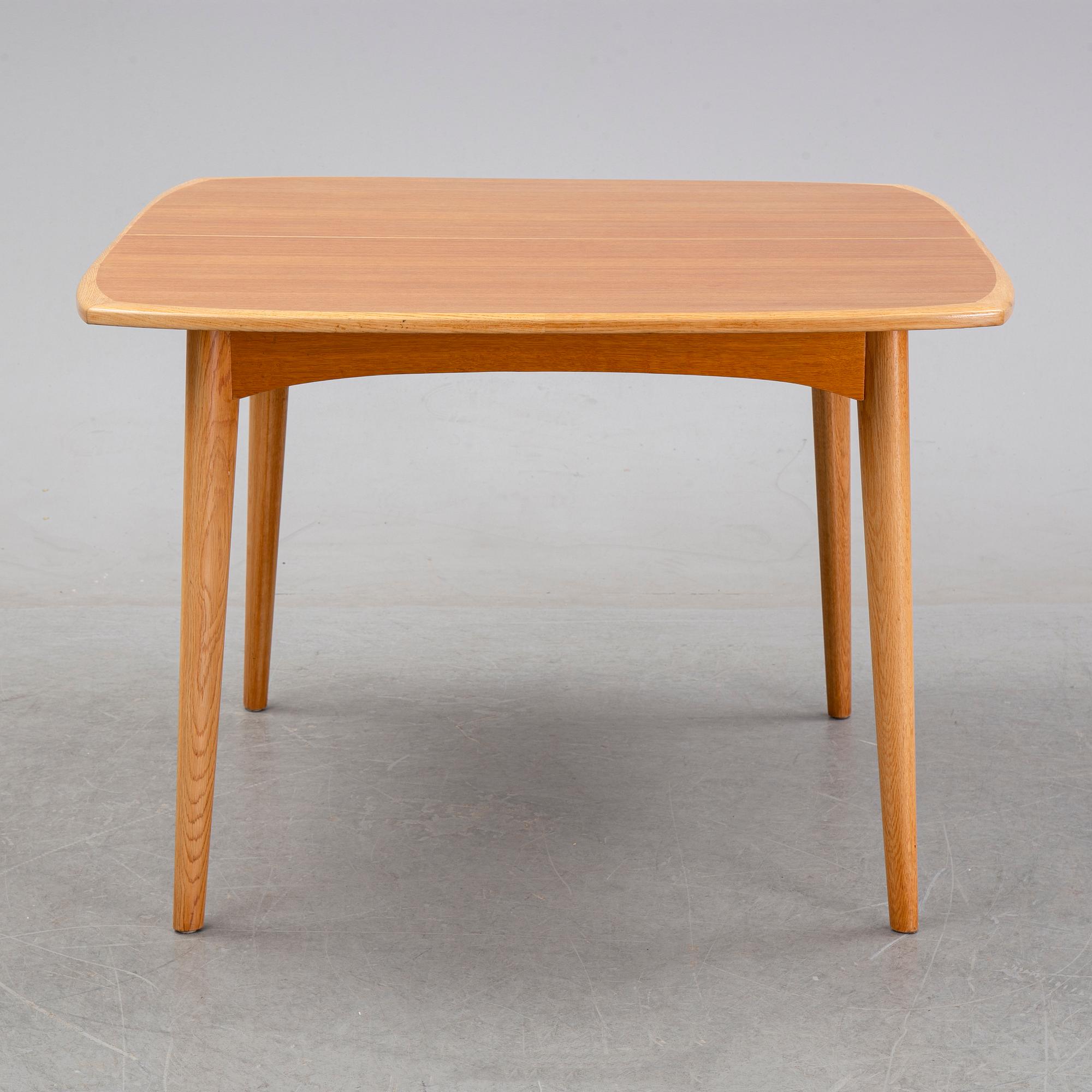 A teak dining table and four chairs, Svegards Markaryd, 1960s.