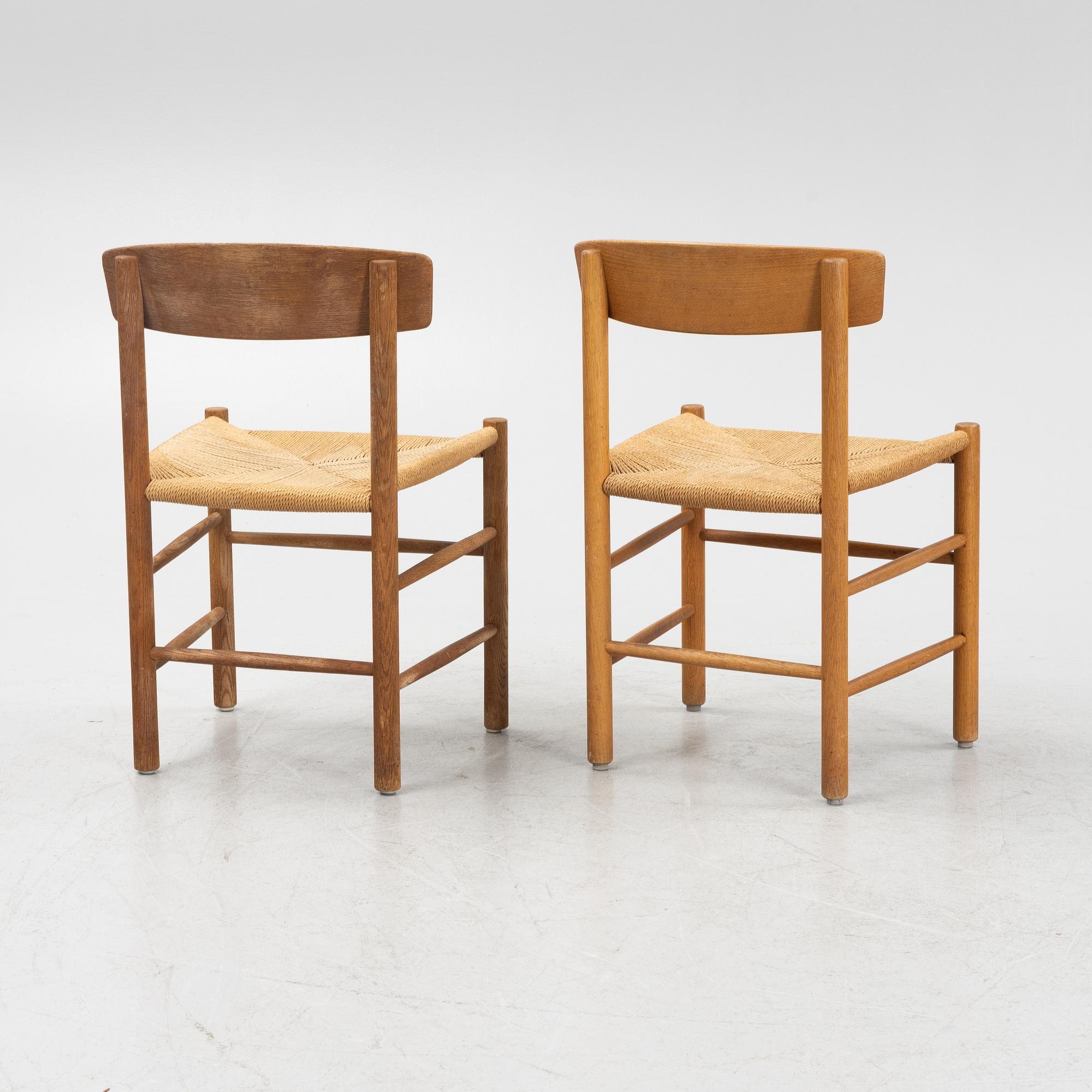 Børge Mogensen, stolar, 8 st, "J39", FDB Møbler, Danmark.