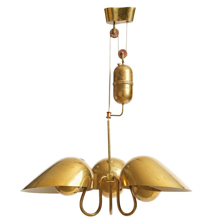 Carl-Axel Acking, taklampa, modell "958", Bröderna Malmströms Metallvarufabrik, Malmö, 1940-tal.