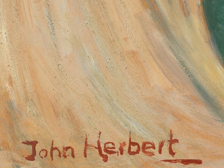 John Herbert, oil on panel, signed.