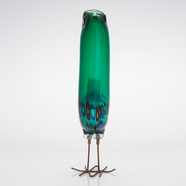 Alessandro Pianon, glasskulptur, "Pulcino", Vistosi, Murano, Italien, 1960-tal.