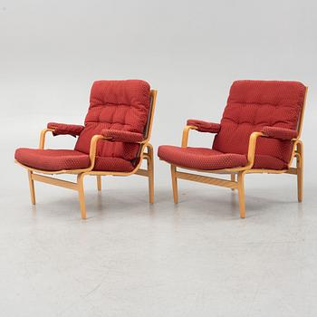 Bruno Mathsson, a pair of 'Ingrid' armchairs, Dux.