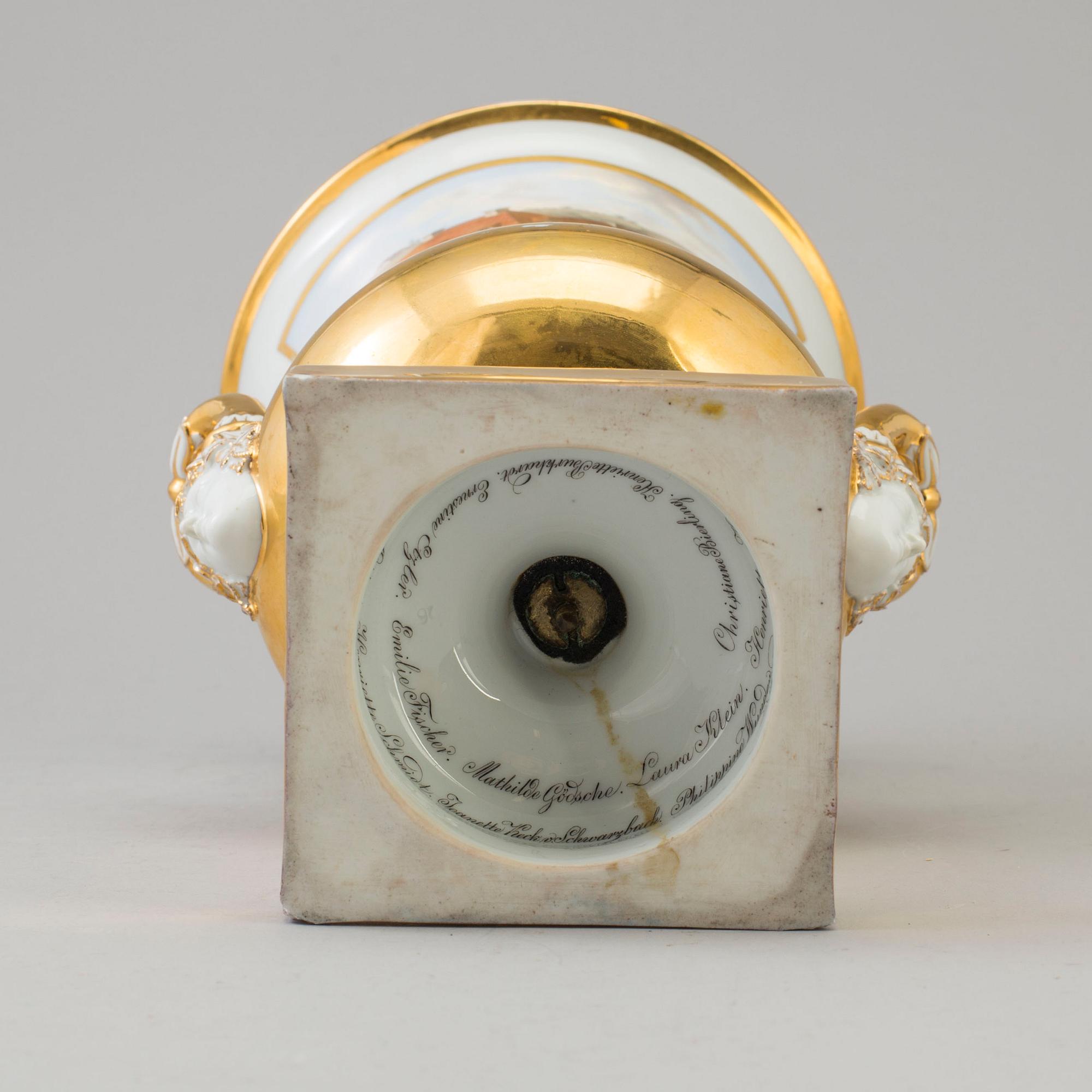 URNA, Meissen, porslin, Tyskland, 1800-tal.