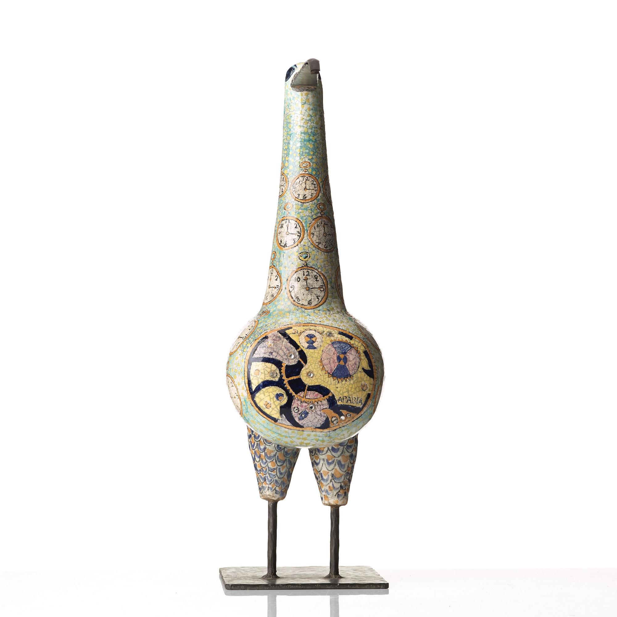 Birger Kaipiainen, a ceramic sculpture of a bird, Arabia, Finland 1958.