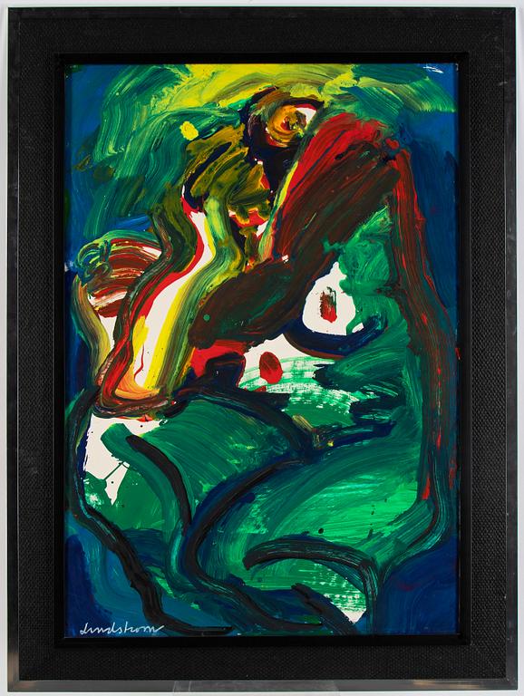 Bengt Lindström, gouache on paper/canvas, signed.