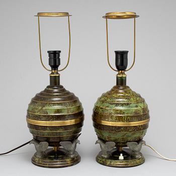 A pair of 1939's/40's table lamps.