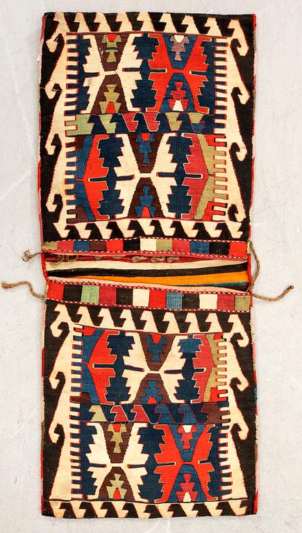 Saddle bag Caucasian/Azerbaijan khorjin old 133x57 cm.