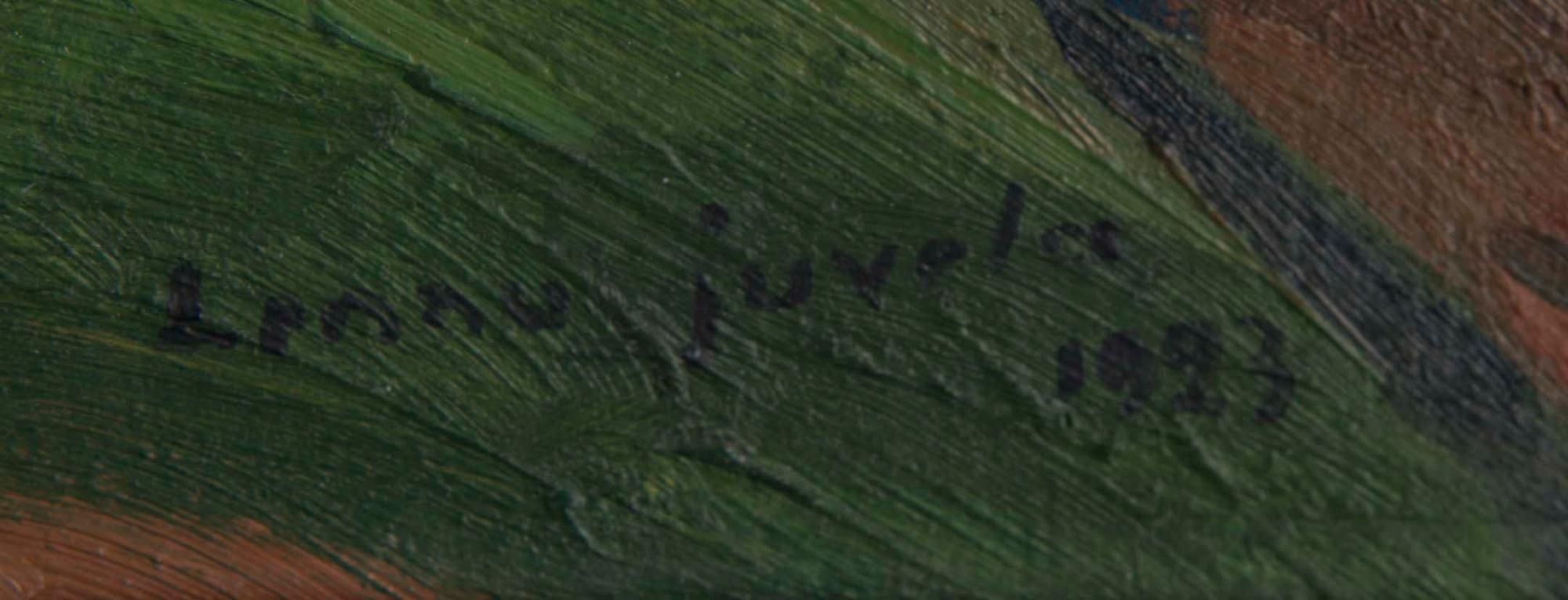 LENNU JUVELA, olja på skiva, signerad och daterad 1923.