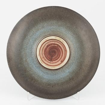 Berndt Friberg, a stoneware dish, Gustavsbergs studio, 1961.