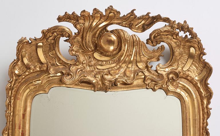 A Swedish Rococo mirror.