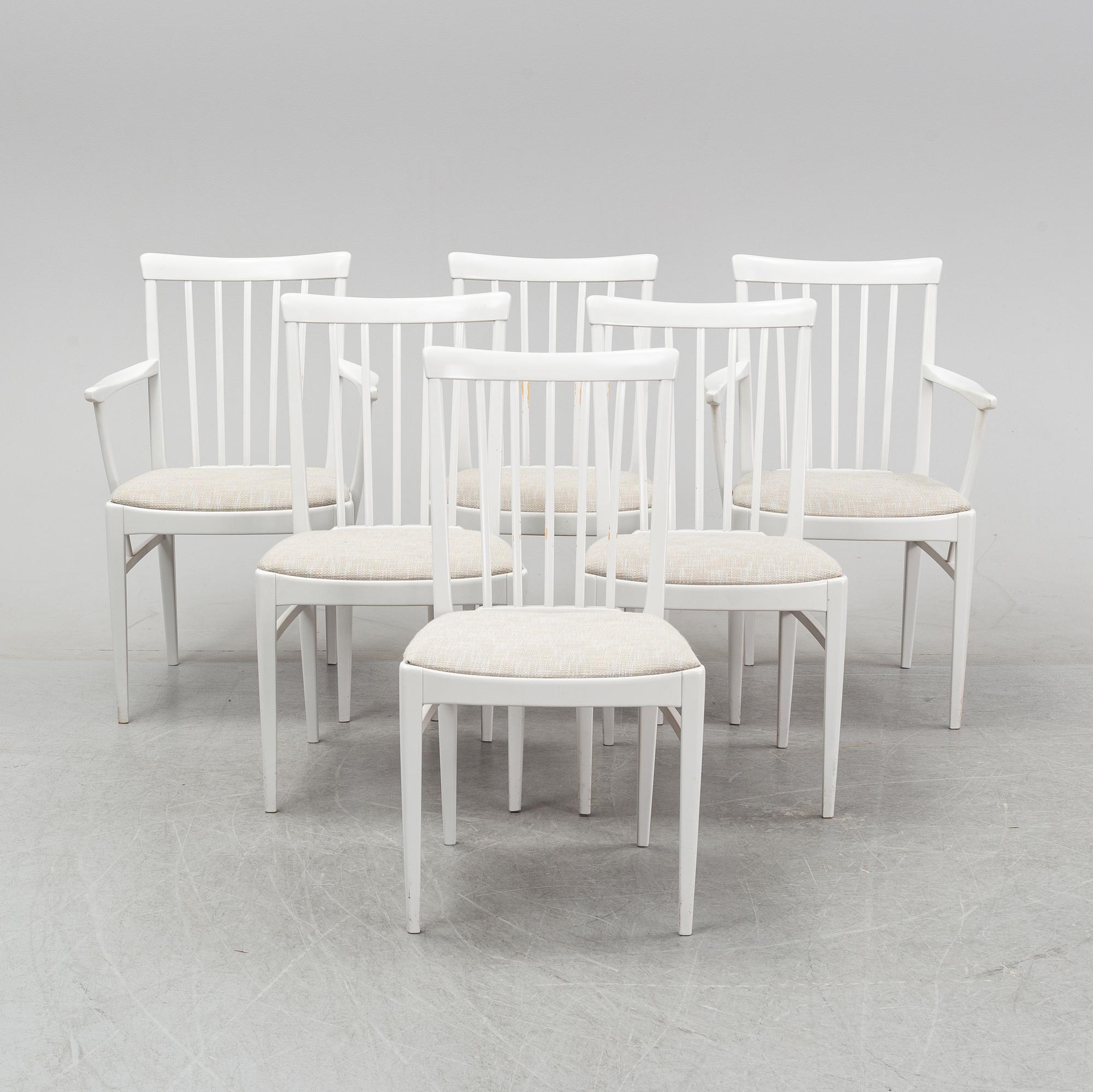 Carl Malmsten, a dining table and a set of six chairs, 'Herrgården' for Bodafors.