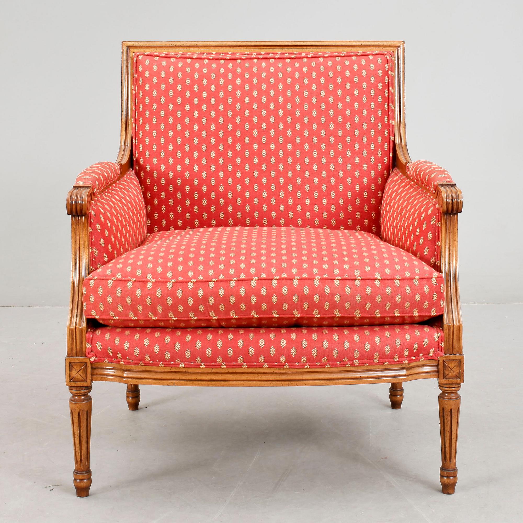 FÅTÖLJ, gustaviansk stil, 1900-tal.