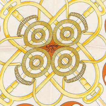 HERMÈS, an 'Eperdon d'Or' silk scarf.