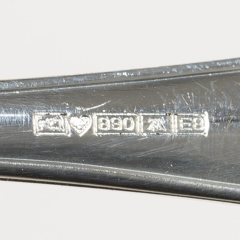 Cutlery service, 96 pieces, silver, model "Viktoria", Auran Kultaseppä Oy, Turku, Finland 1982.