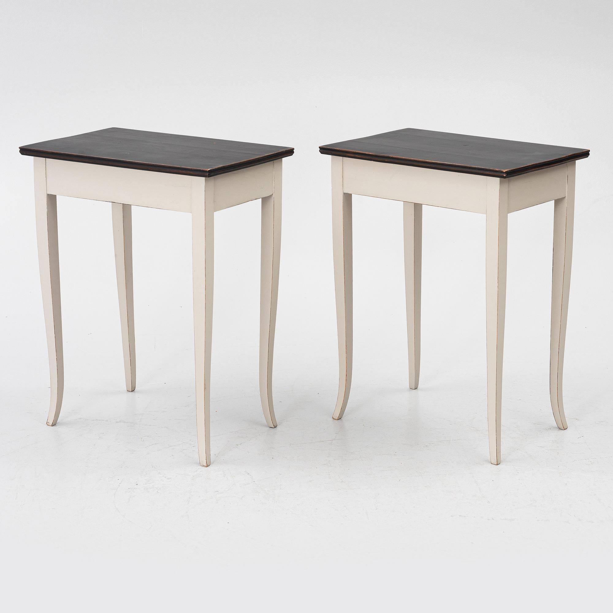 A pair of side tables, early 20th Century.