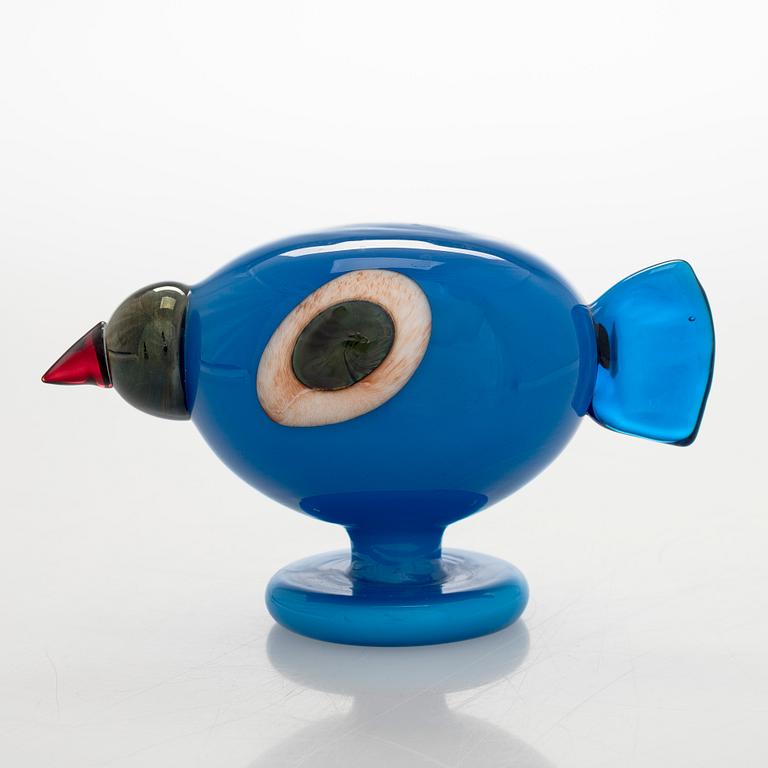 Oiva Toikka, lasilintu, "Turkinkana", signeerattu O. T. II Nuutajärvi 2005.