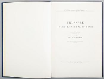 BÖCKER: Stockholms Bokbindare 1460-1880 samt Urmakare i Sverige, 2 volymer.