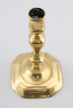 LJUSSTAKE, mässing, 1700-tal.