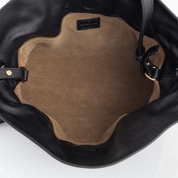 LOEWE, A black leather 'Flamenco'.