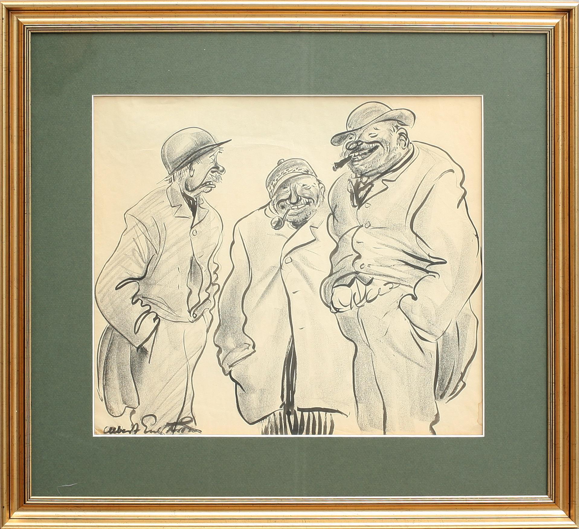 ALBERT ENGSTRÖM, tusch, 2 st, sign.