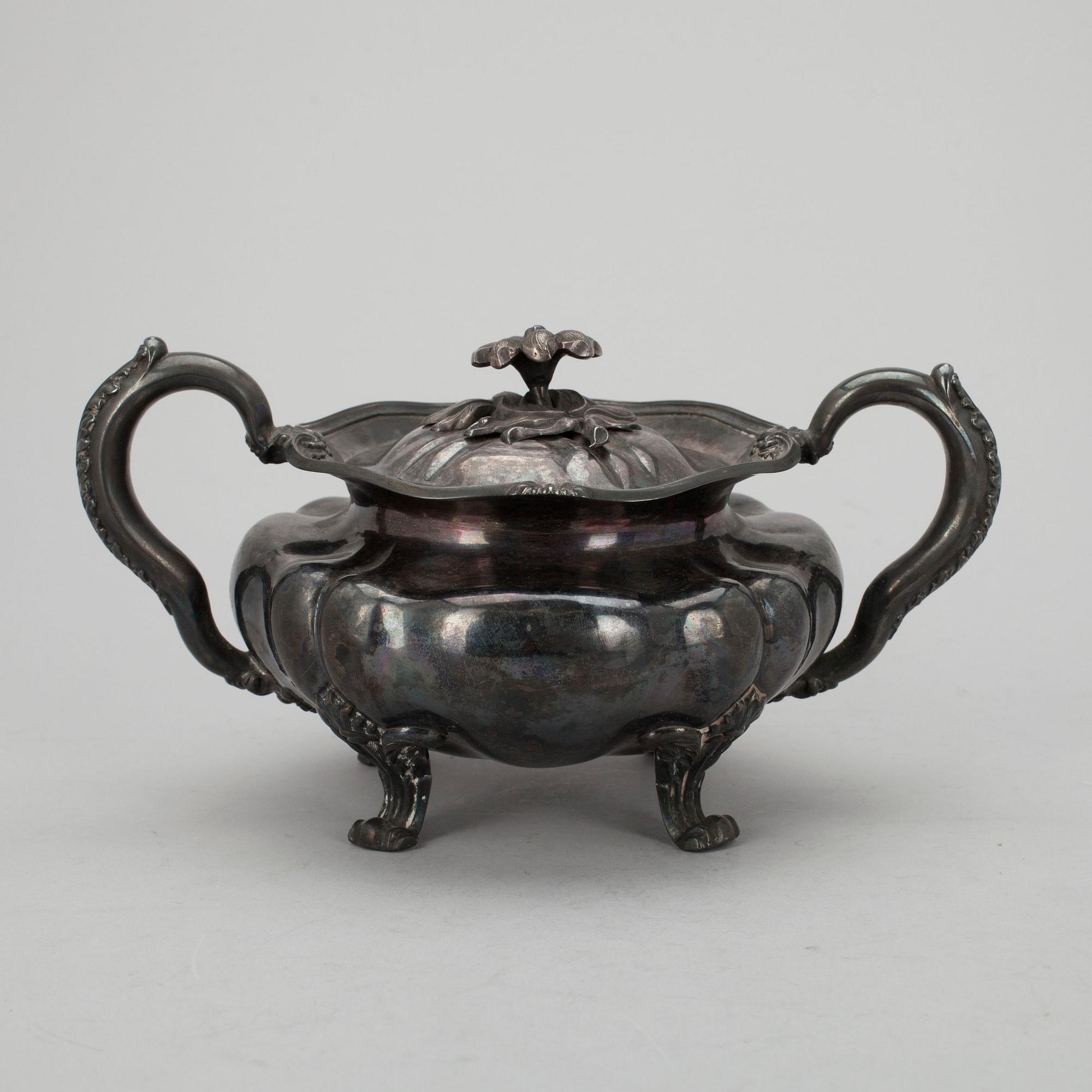 SOCKERSKÅL, silver, S:t Petersburg, Ryssland, mästarstämpel A.W.R, 1800-talets slut. Vikt 528,9 g.