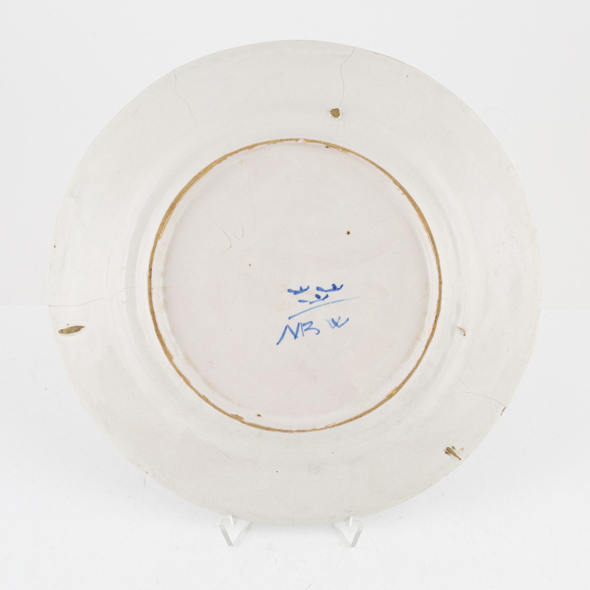 Fat, fajans, Marieberg, 1700-tal.