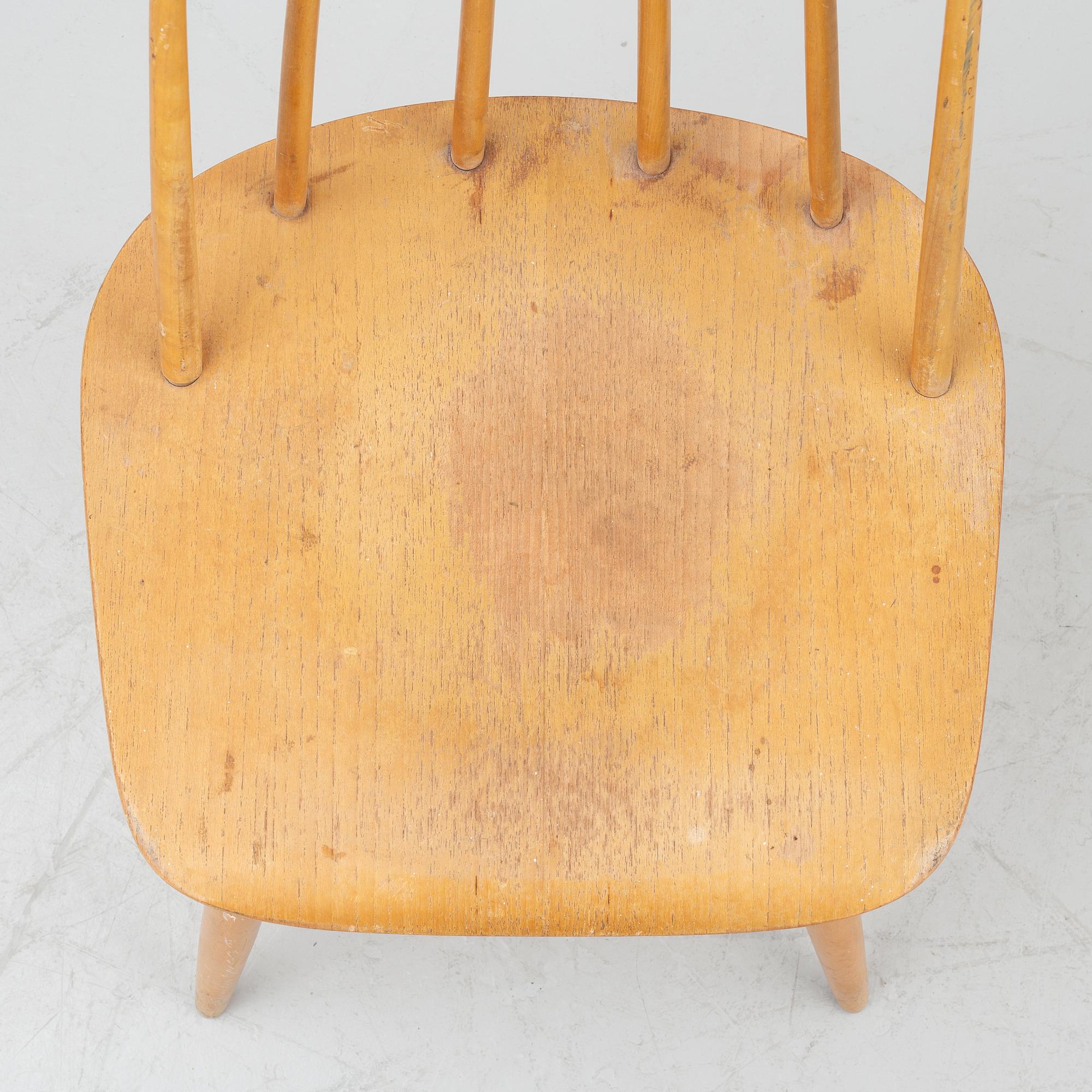 Ilmari Tapiovaara, Six "Fanett" chairs, Edsbyverken.