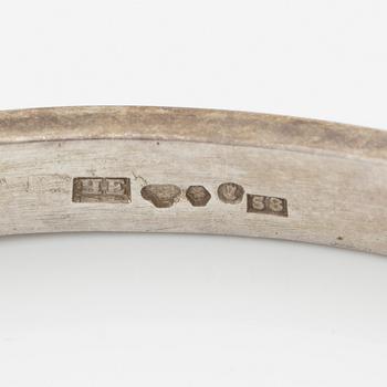 Bracelet silver with step-cut rock crystal, Stigbert.