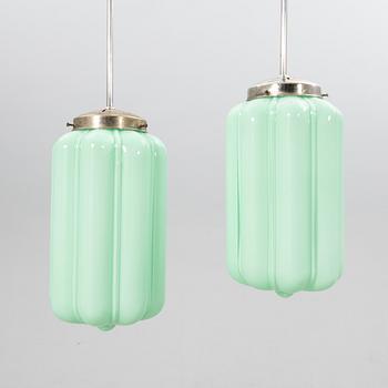 Taklampor, ett par, Art Deco, 1900-talets första hälft.