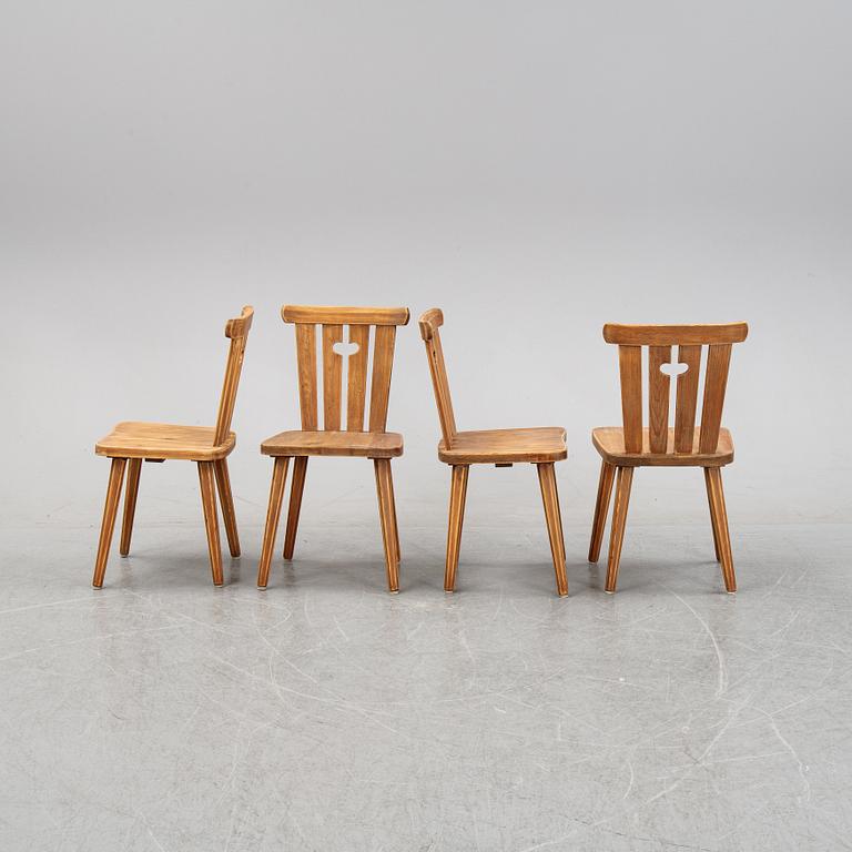 A 5 piece pine dining suite, Sweden, mid 20th century.
