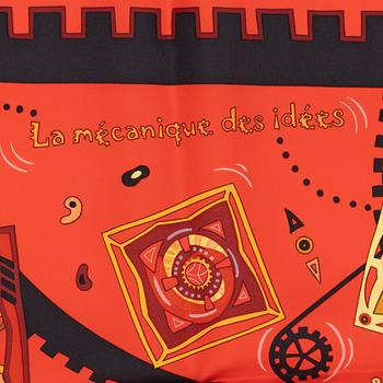 Hermès, scarf, "La Mecanique des Idees".