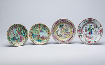 TALLRIKAR, 7 stycken Kina, 1700-1800-tal.
