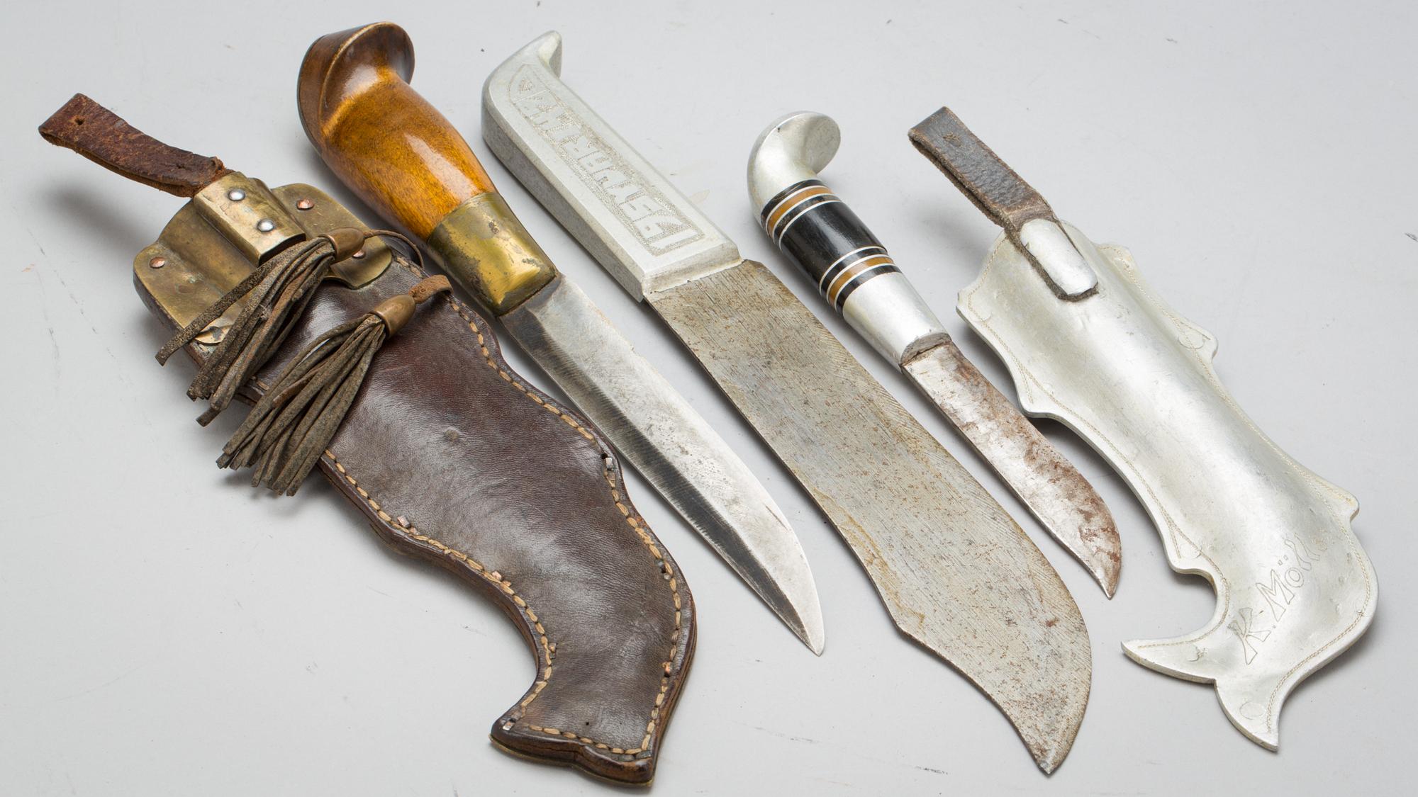 KNIVAR, 3 st. Finland. 1900-talets förstahälft/mitt.