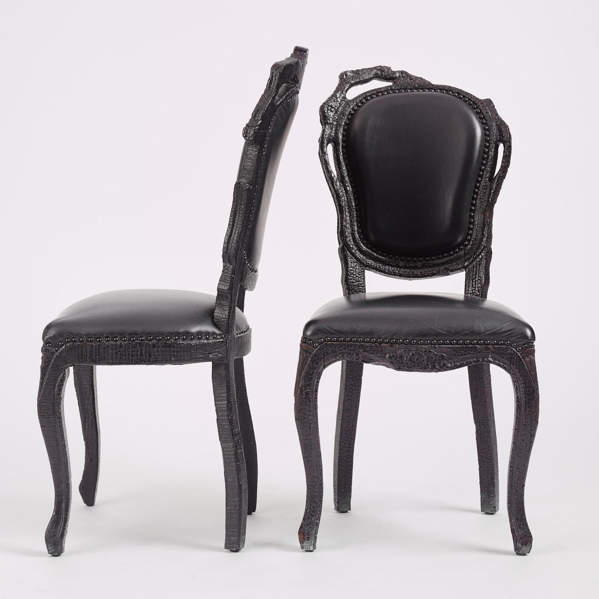 Maarten Baas, stolar, åtta stycken, "Smoke Dining Chair", Moooi, Nederländerna, efter 2002.