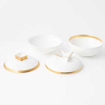Karin Björquist, a group of twelve 'Nobel' bone china service parts, Rörstrand.