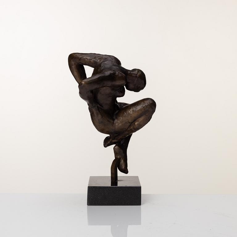 Gudmar Olovson, sculpture. Signed. Numbered. Foundry mark. Bronze, total height 24.5 cm.