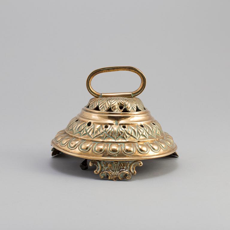 LITURGISK KLOCKA, mässing, 1800-tal.