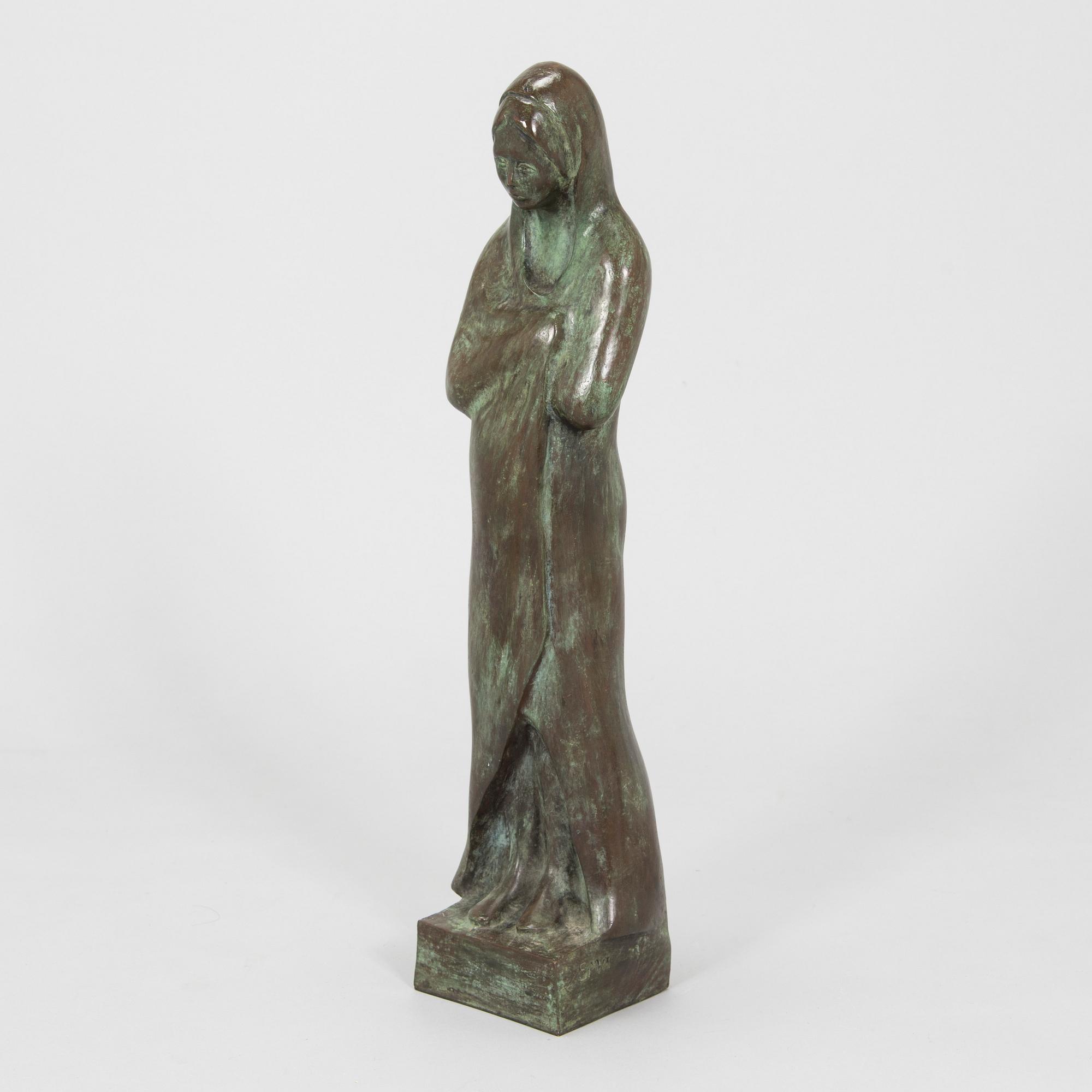 okänd skulptör, 1900-tal, kvinnofigur.